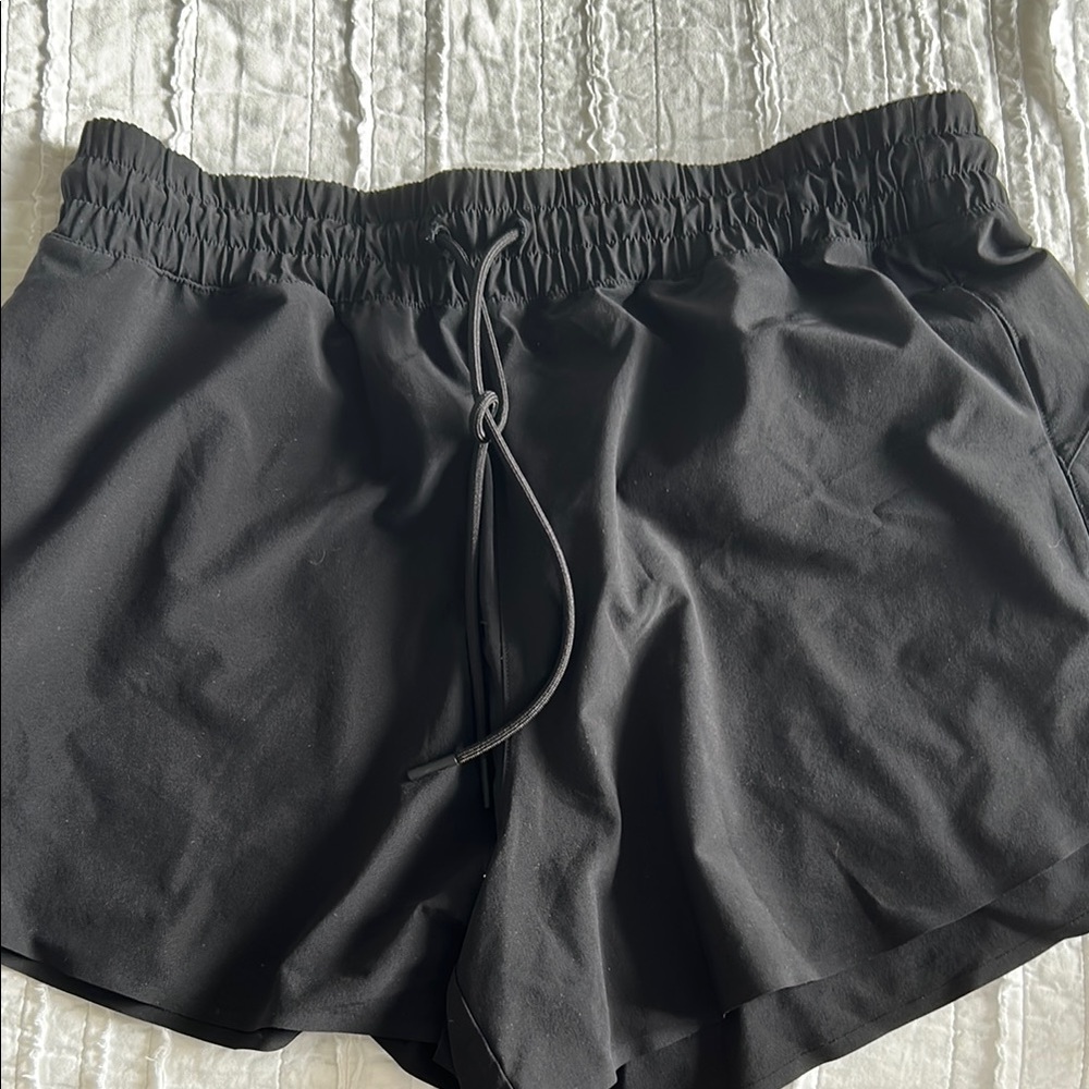 Athleta Black Athletic Shorts with Elastic Waistband